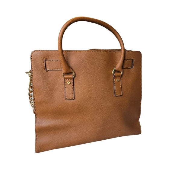 Michael Kors Hamilton Handbag Tan Brown - Picture 2 of 12